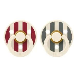 BIBS Studio Colour Block Latex Ruby Pine Mix 2 pakning - Flere størrelser jule smokk