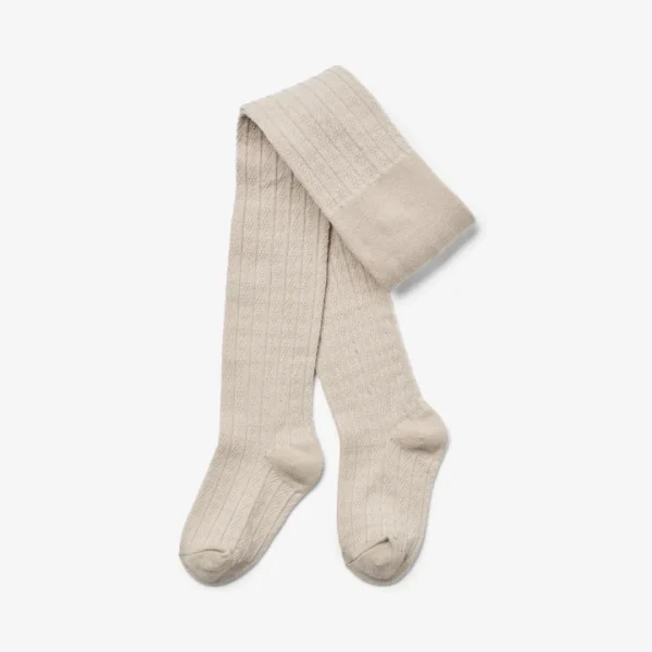 Wheat ull - Lace Tights Karla