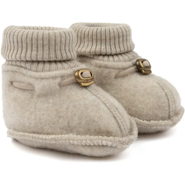 Baby ull tøffer - Melange Offwhite