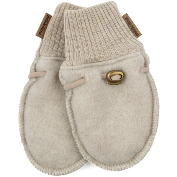 Baby ull votter- Melange Offwhite