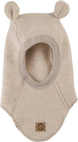 Mikk-Line Balaclava - Ull - Melange Offwhite m. Ører